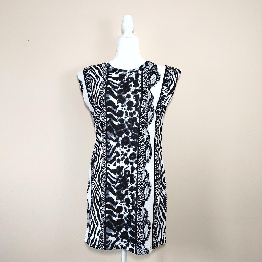 Everlynn Apparel Sleeveless Tank Dress Animal Print